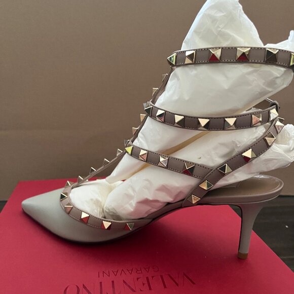 Valentino Garavani Rockstud Cage Kitten iHeels in Pastel / Mint Green size 39.5 - Picture 4 of 11